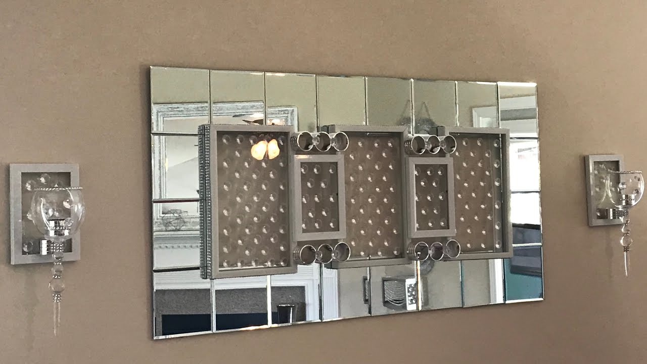 Dollar Tree Diy |  Glam Wall Mirror And Sconces