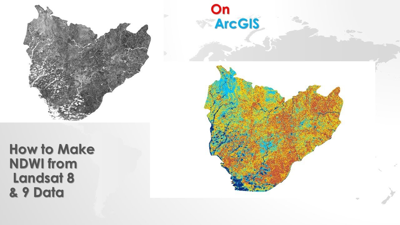 NDWI Of Landsat 8 And 9 Data On ArcGis