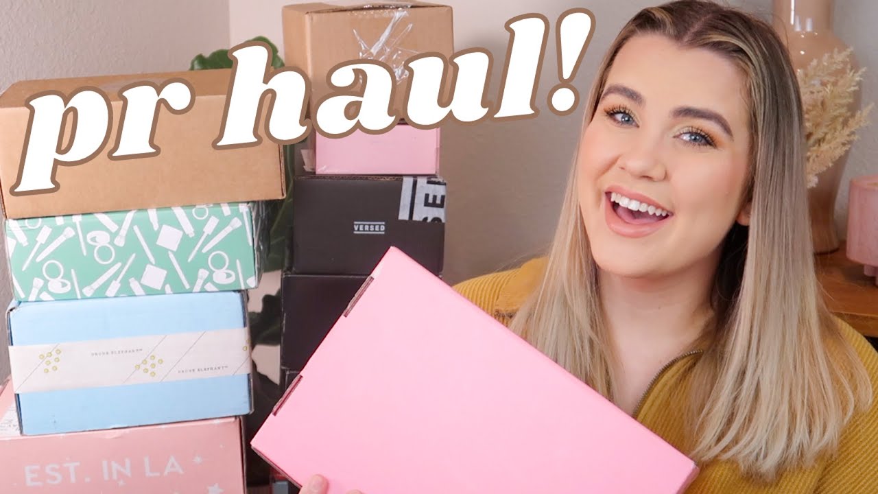 huge pr unboxing! *free makeup haul* 2023