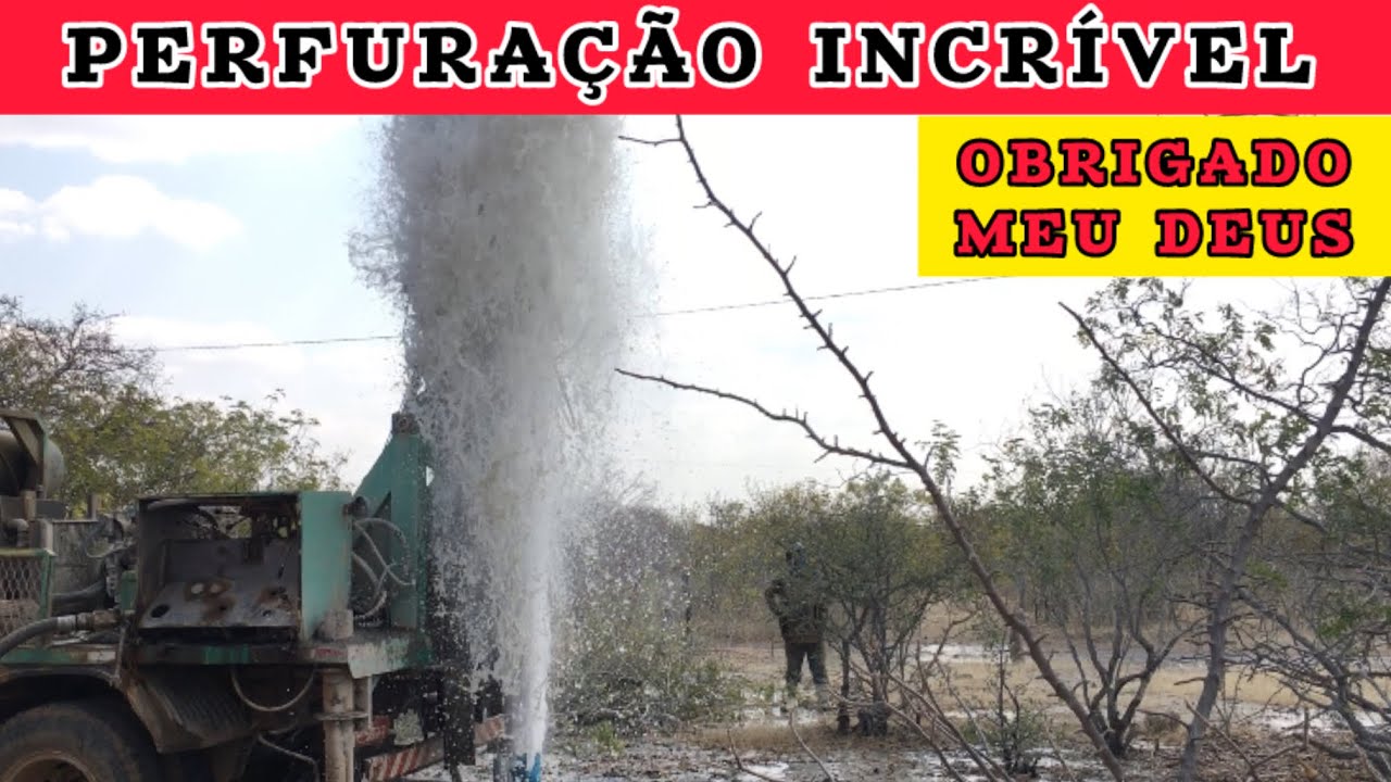 Perfuração de poço artesiano em local de poços secos surpreende todos