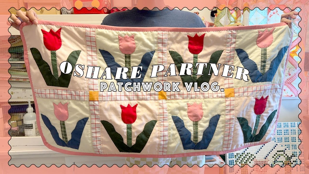 #08 🌷チューリップのパッチワークキルトと梅シロップ🍯【 Handmade Diary】