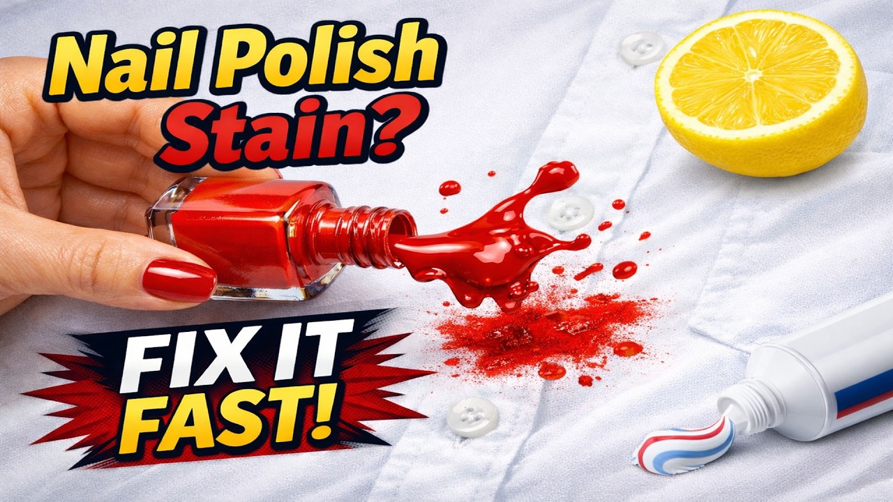 Попавший лак для ногтей? Спасите свою одежду за считанные минуты!