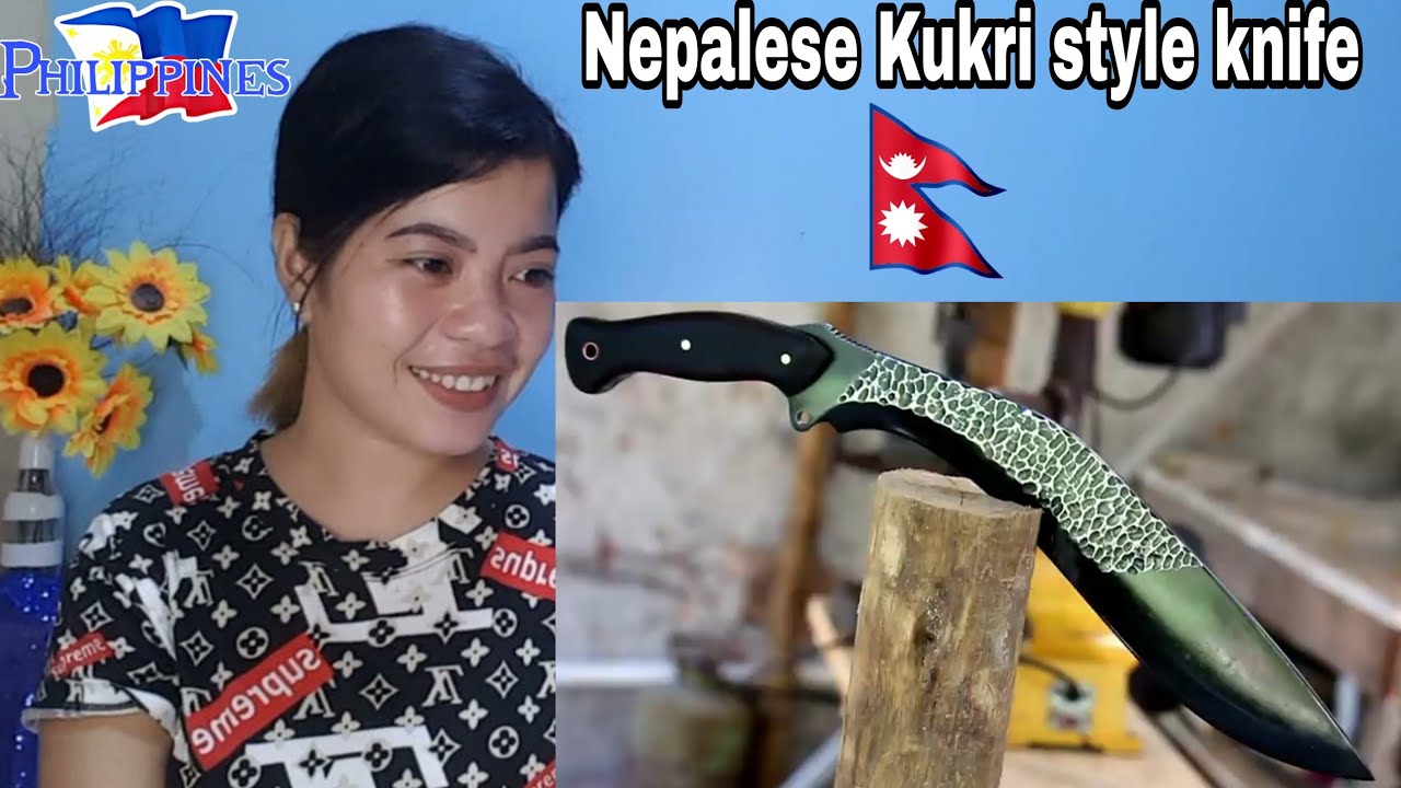 Filipino React On Nepalese kukri style knife -Nepal🇳🇵