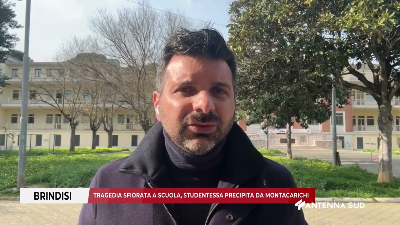 12 MARZO 2026   BRINDISI    TRAGEDIA SFIORATA A SCUOLA, STUDENTESSA PRECIPITA DA MONTACARICHI
