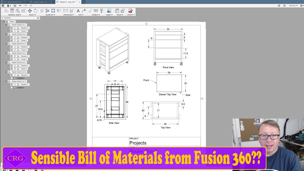 Why can't Fusion 360 generate a BOM from a parametic model that uses sensible component names??