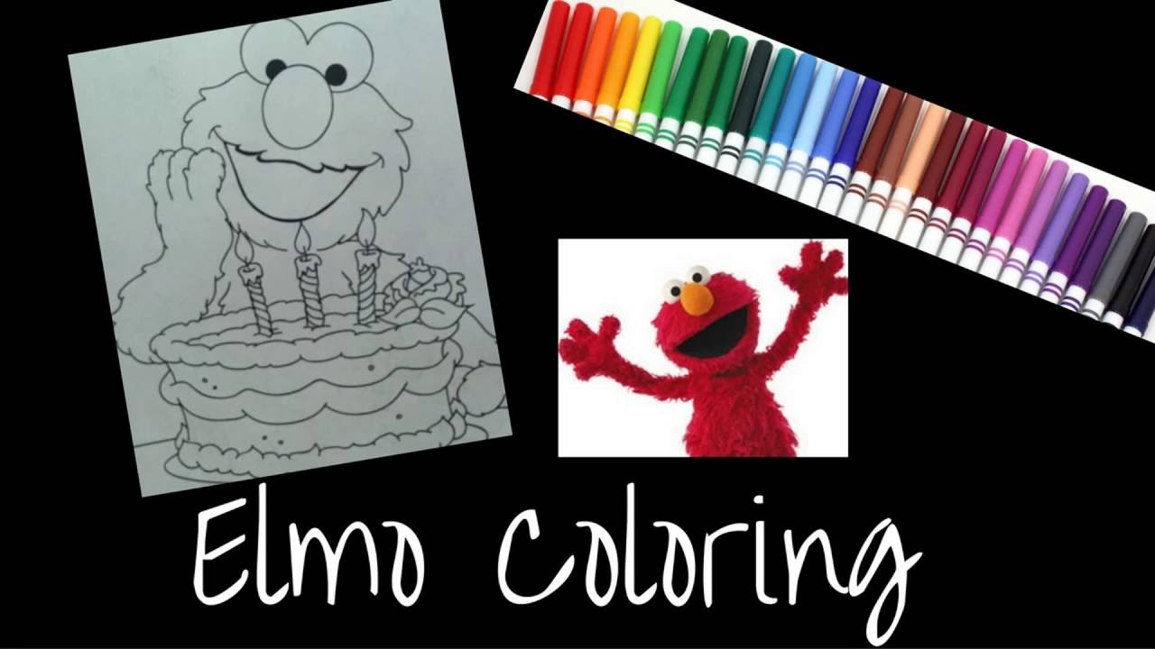 Elmo Coloring - Sesame Street Elmo's Birthday -Fast Color with Markers - Speed - Color Smiles