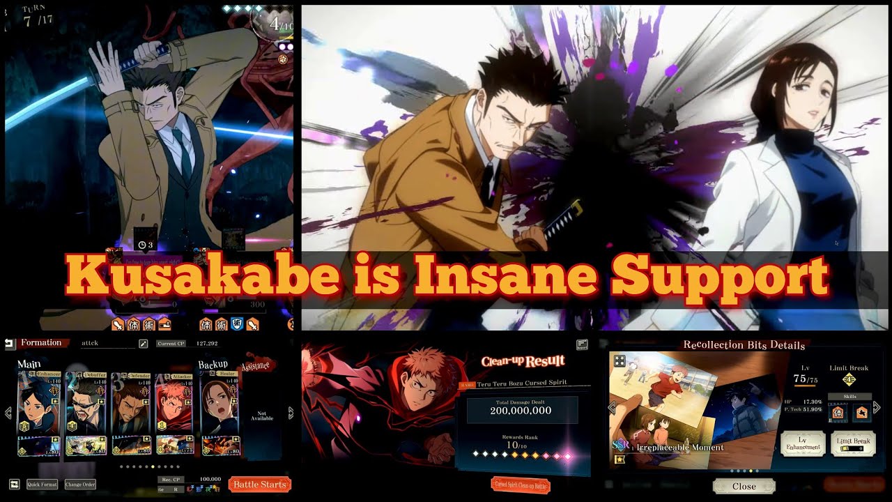 JJK Phantom Parade: Hard Cursed clean up featuring Kusakabe Support