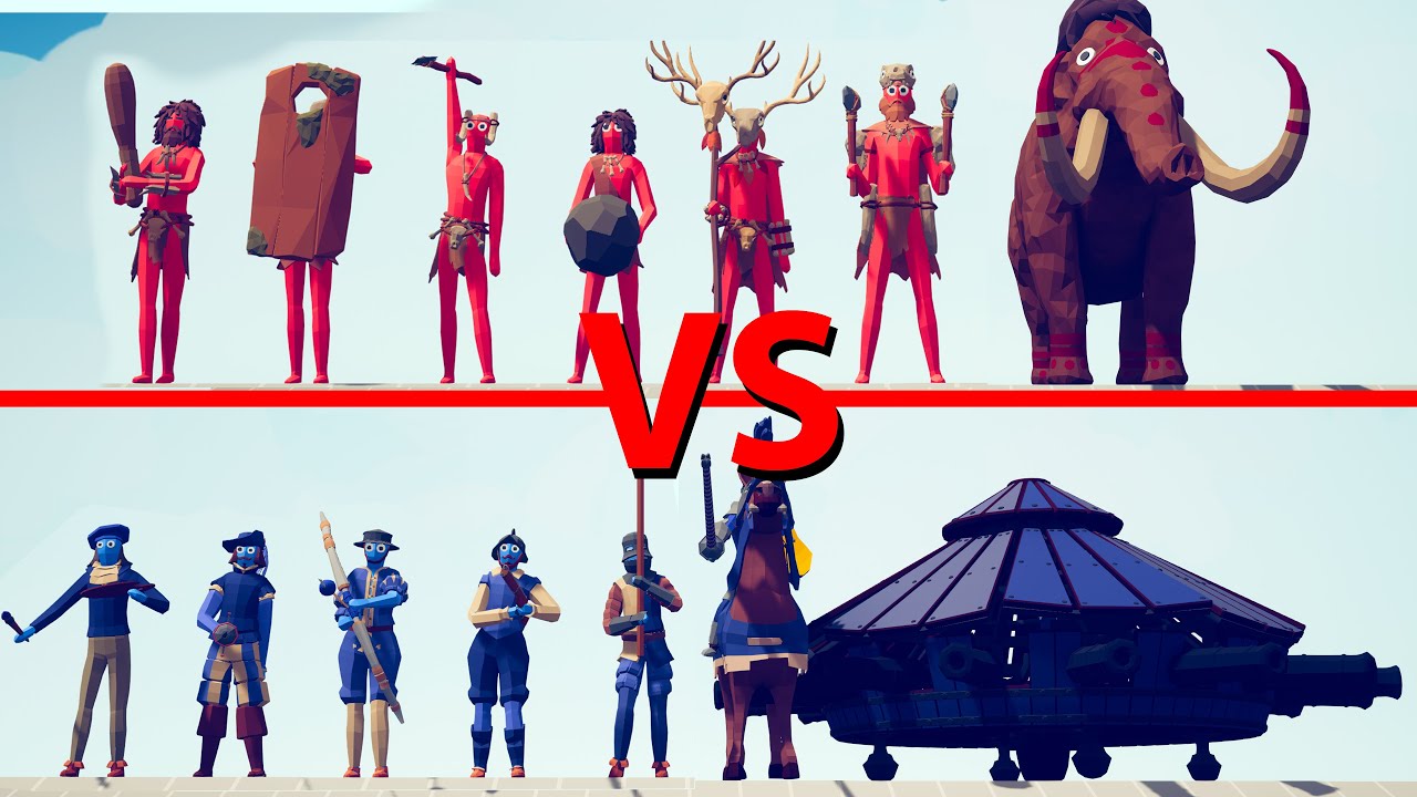 TRIBAL Team vs RENAISSANCE Team - Totally Accurate Battle Simulator TABS