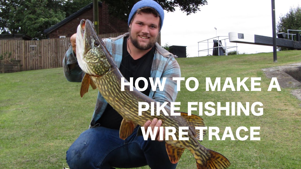 How to make a pike fishing wire trace/ leader with crimps - fishing clips at the end