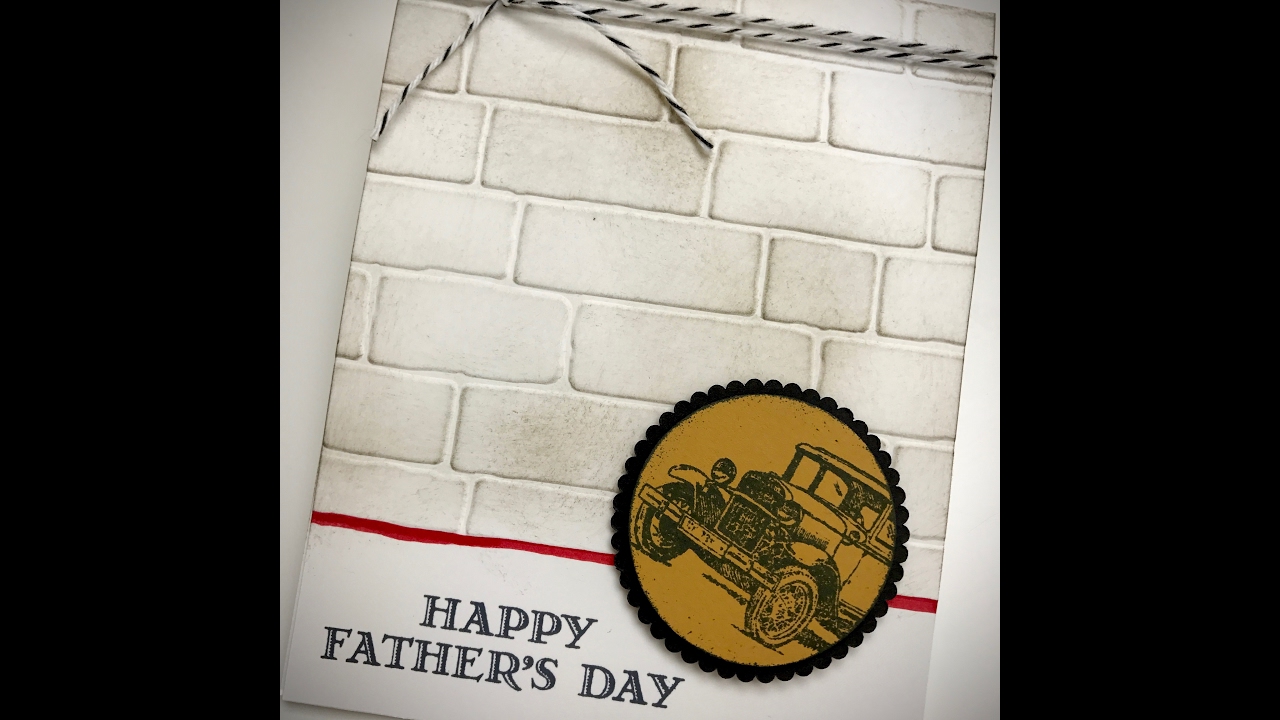 Stampin' Up!- Man Cards using the Emboss Folders and sponging
