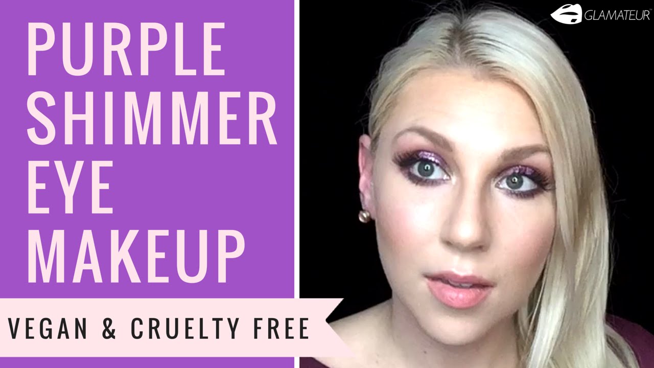 Elegant Purple Shimmer Eye Makeup (vegan & cruelty-free)