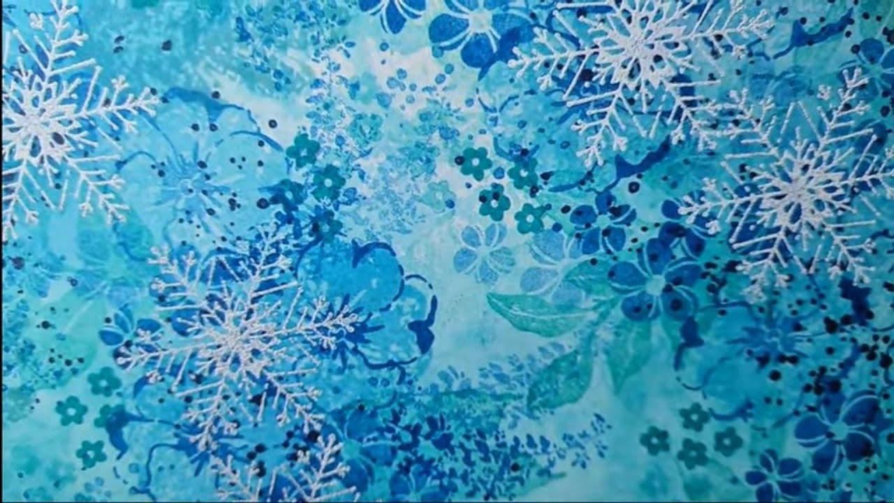Watery WINTERY sparkly stamping on SHIMMERY WHITE #artfulstampin #mixedmediatechniques #seasonofchic