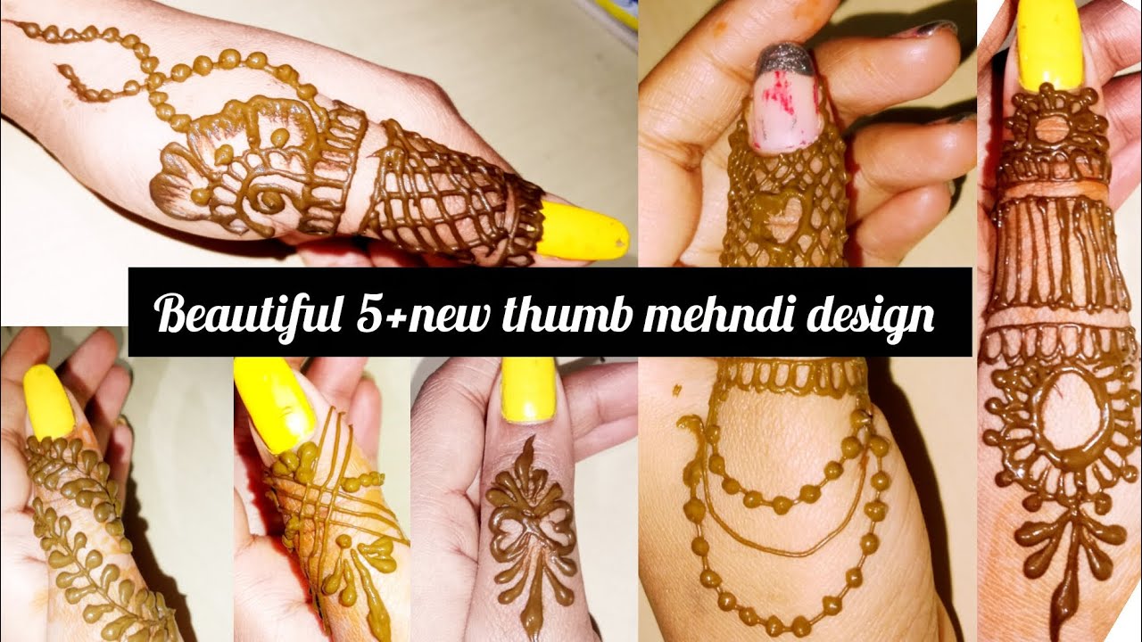 Beautiful 5+ new thumb mehndi design🌿|stylish thumb mehndi desig|easy and simple thumb mehndi design