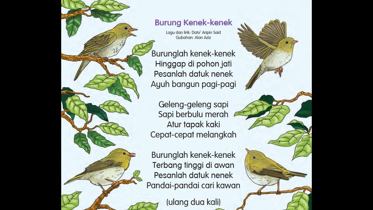 Burung Kenek Kenek | Pendidikan Kesenian Tahun 2