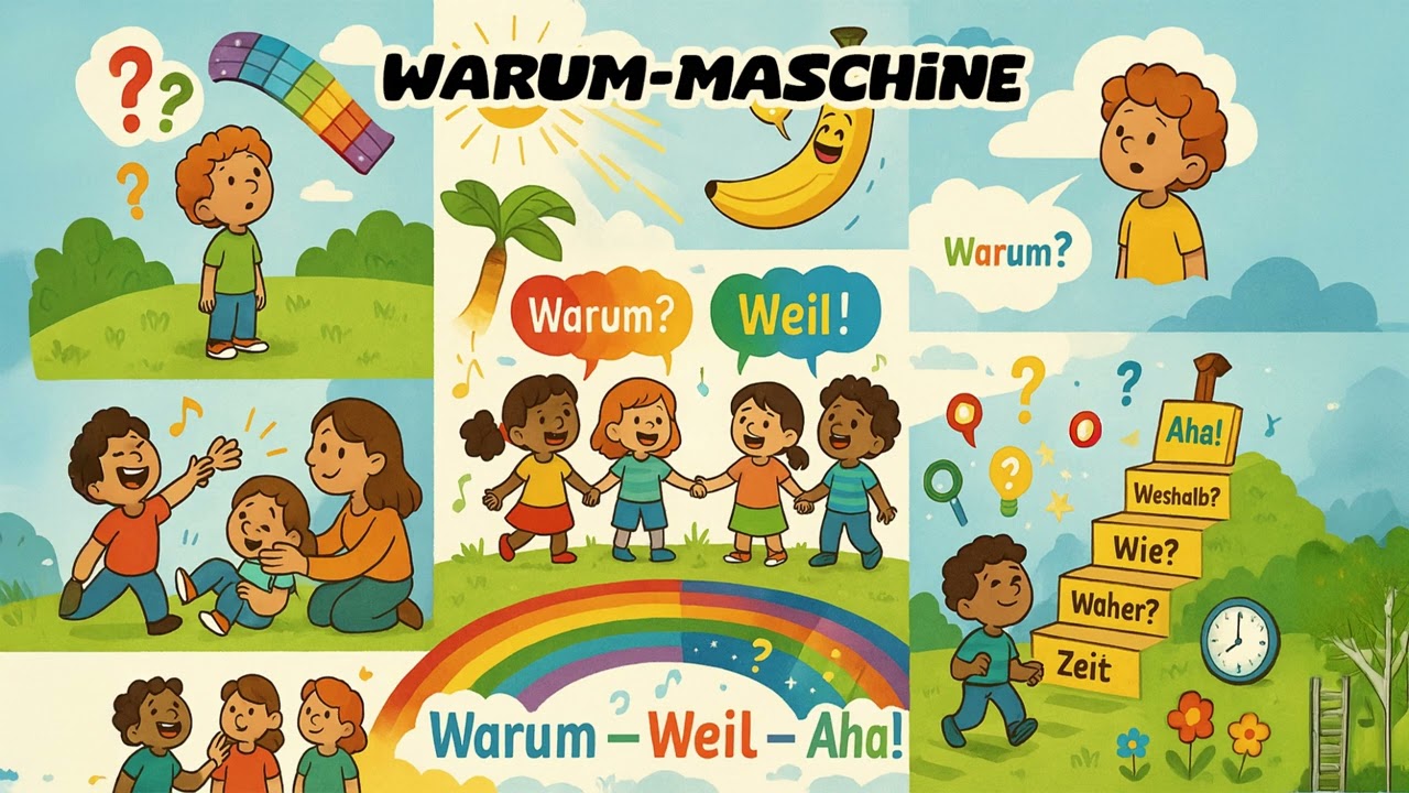 Warum-Maschine 🤔🎶 | Neugier-Soul Kinderlied mit Call & Response | Lieder-Zwerg