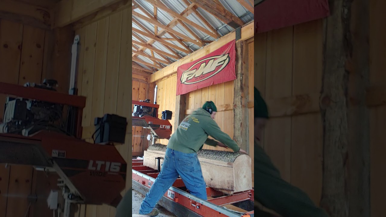 Wood-mizer lt15 wide cutting pine start to finish