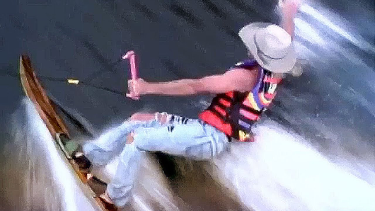 Alan Jackson's 'Chattahoochee' music video but only the water skiing scenes and it's 10 hours long.
