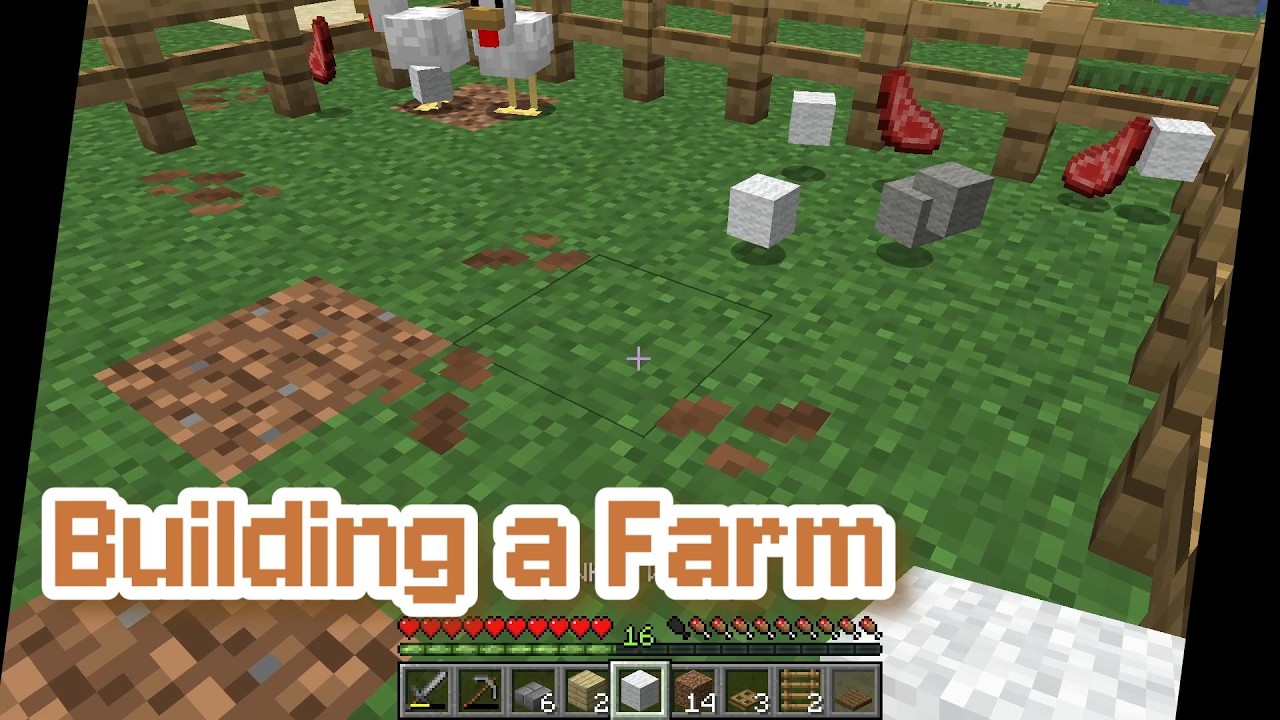 Minecraft Survival –  Building a Farm
