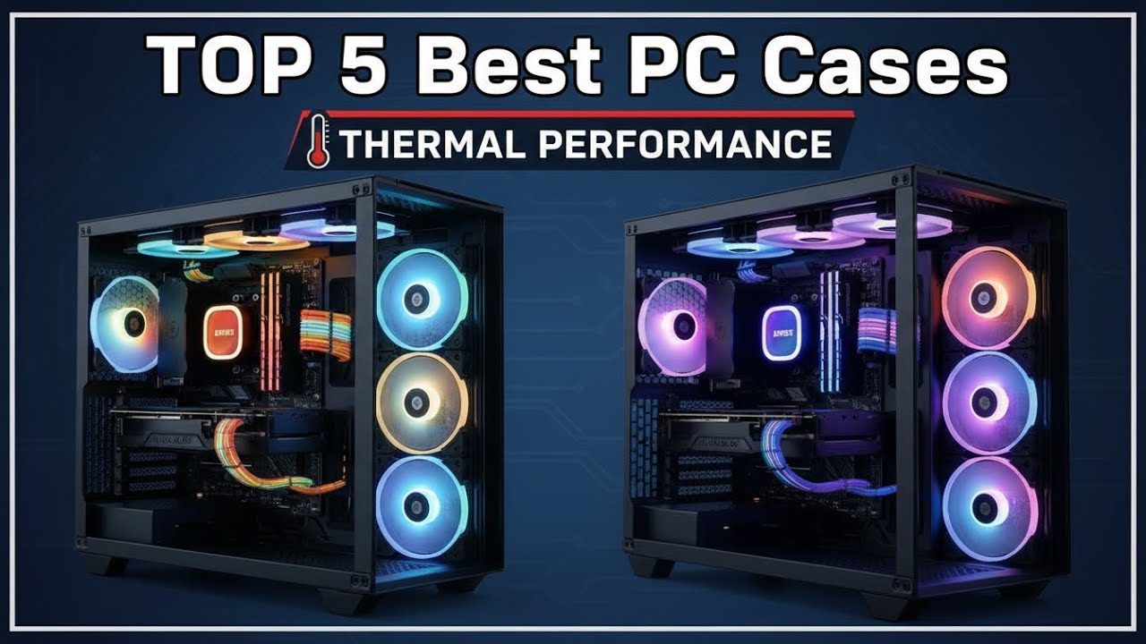 Best PC Cases 2026! 🏆 Top 5 Gaming Cases (Airflow, Budget & Aesthetics)