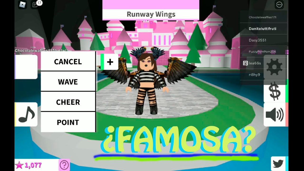 Jugando en ROBLOX a Fashion Famous