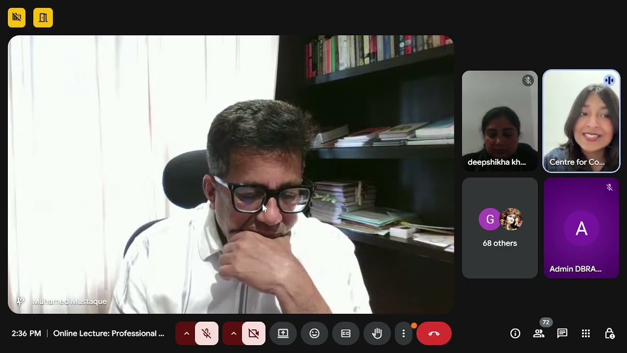 Online Lecture: Professional knowledge on practice of Mediation.