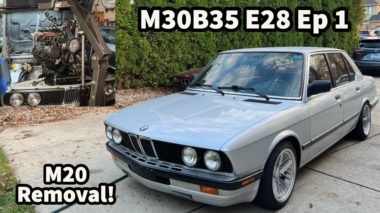 Снятие трансмиссии M20B27 с E28 | M30B35 с ITB Начало проекта E28