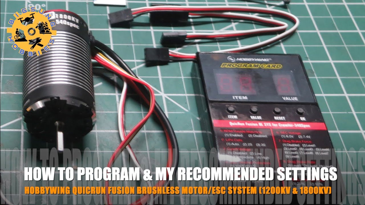 Hobbywing Fusion 1200kv/1800kv | How to Program & My Recommended Crawler Settings!