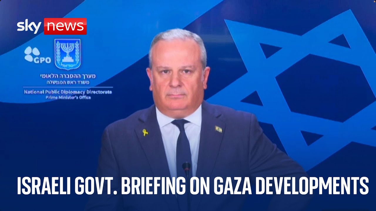 Israeli government spokesperson David Mencer gives briefing on current developments in Gaza