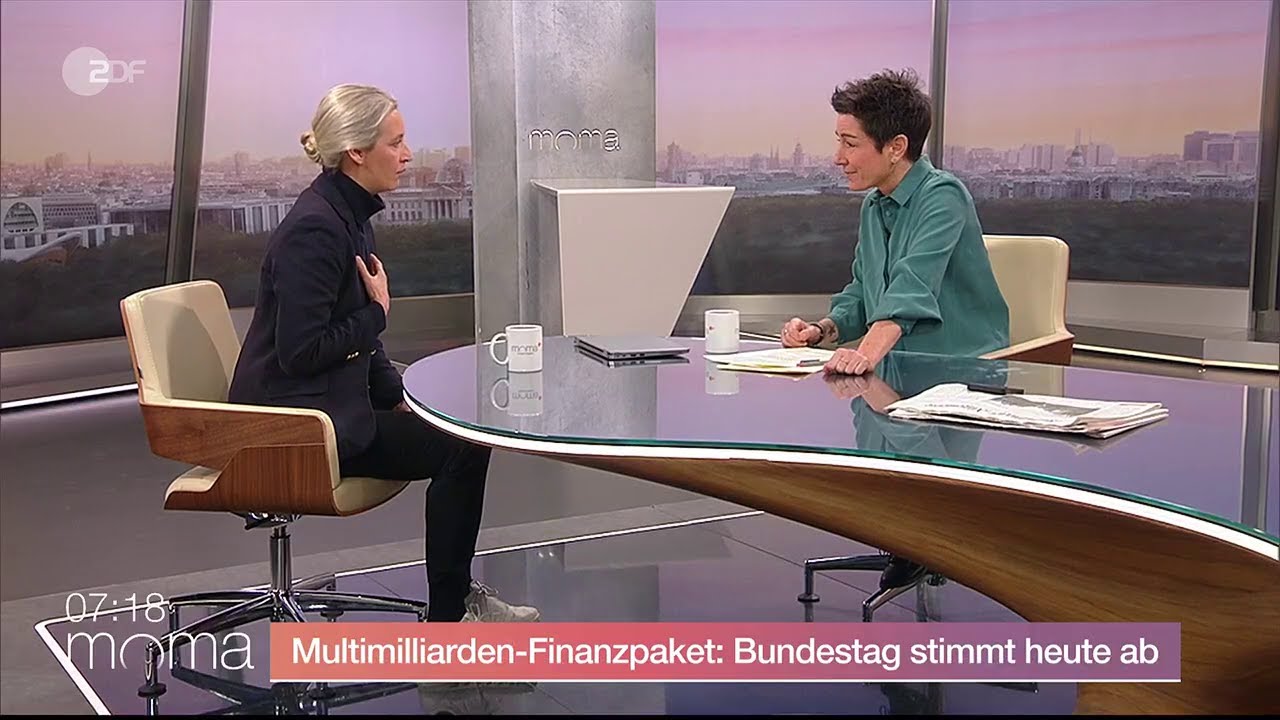 Dunja Hayali und Alice Weidel -💙Traumpaar💙 - ARD/ZDF Morgenmagazin - MoMa live #talk -18. March 2025