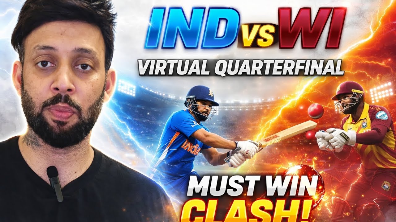 IND vs WI | Must Win Showdown | Virtual Quarterfinal Explained #india #t20worldcup  #indvswi