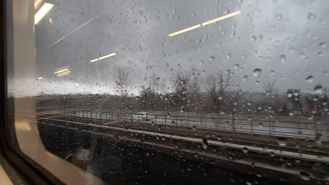 Baltimore Metro Hitachi Westbound to Owings Mills - Ride into Severe Weather