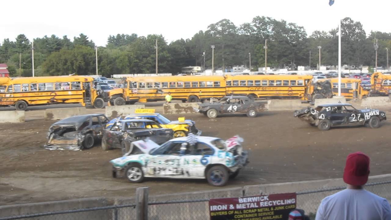 Demolition Derby at the Rochester Fair 2013