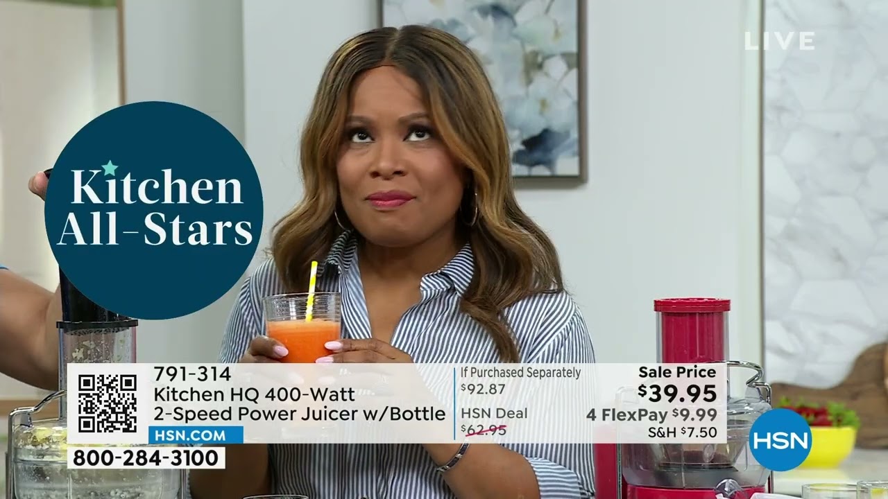 Kitchen HQ 400Watt 2Speed Power Juicer with Bottle