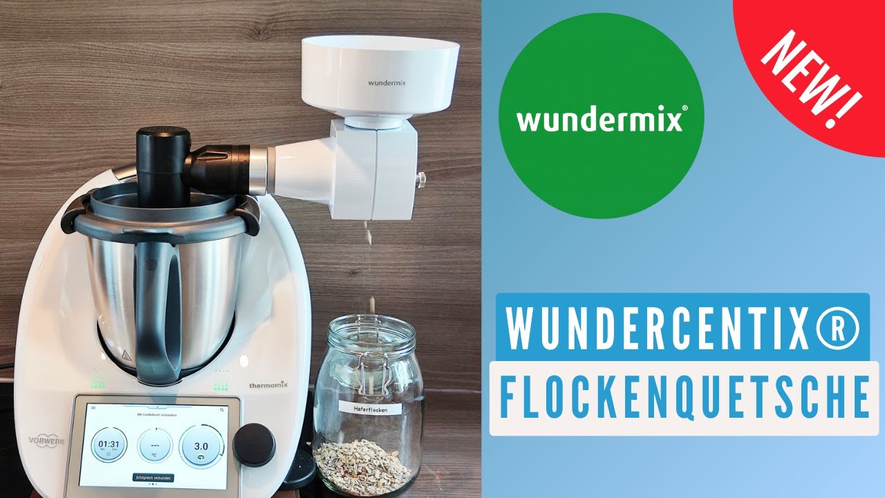 Haferflocken jetzt selber machen mit der WunderCentix® Flockenquetsche von Wundermix I Thermomix®TM6
