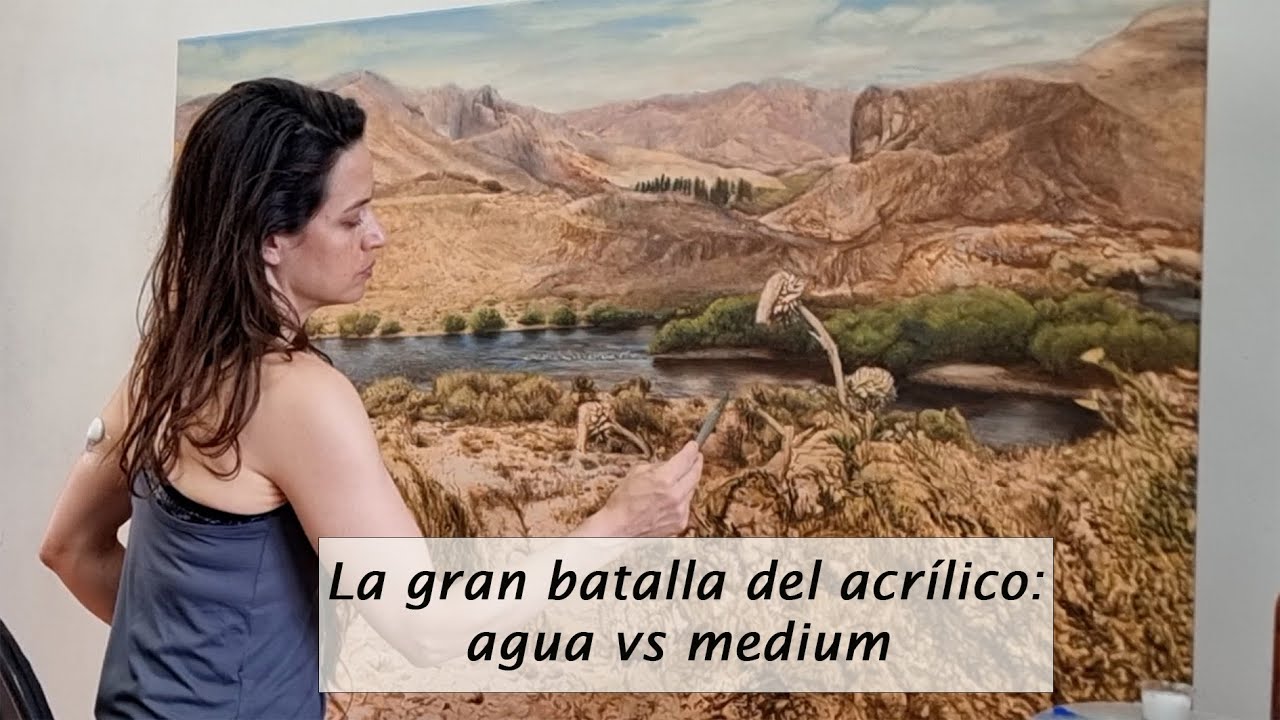 Dejar de luchar con el acrílico: agua, medium e intención