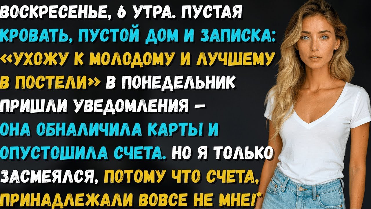 Жена оставила записку, обнулила счета и сбежала- «Нашла моложе и лучше в постели»