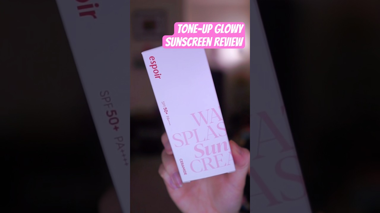 WOW! ESPOIR WATER SPLASH SUN CREAM CERAMIDE REVIEW - TONE UP GLOW #kbeauty #sunscreen #skincare