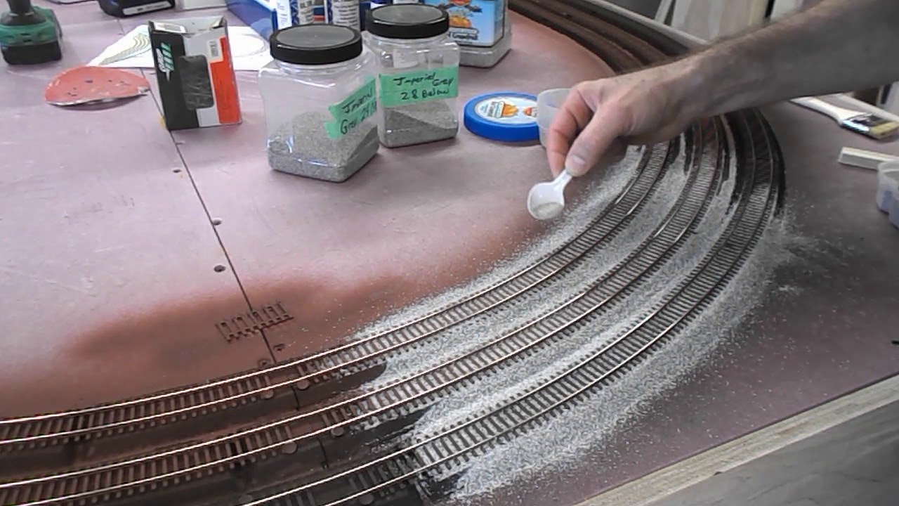 Ballasting track for model railroads