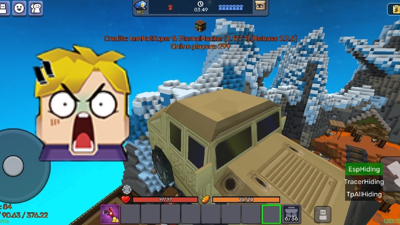 Blockman Go admin panel sky block hide and seek hack run code