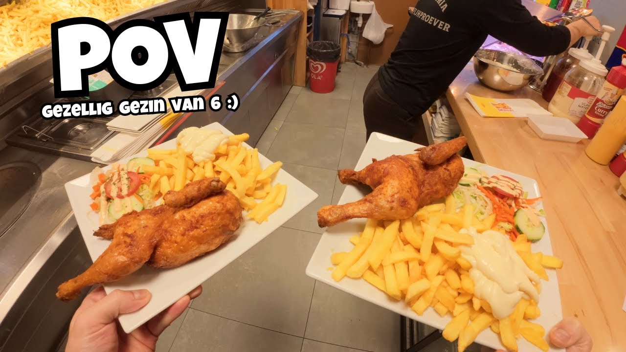 POV: Een gezellig gezin van zes komt lekker een hapje eten 😊🍟