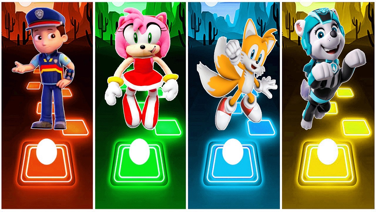 Ryder 🆚 AmyRose 🆚 Tails 🆚 Everest.🎶 Who Is Best?