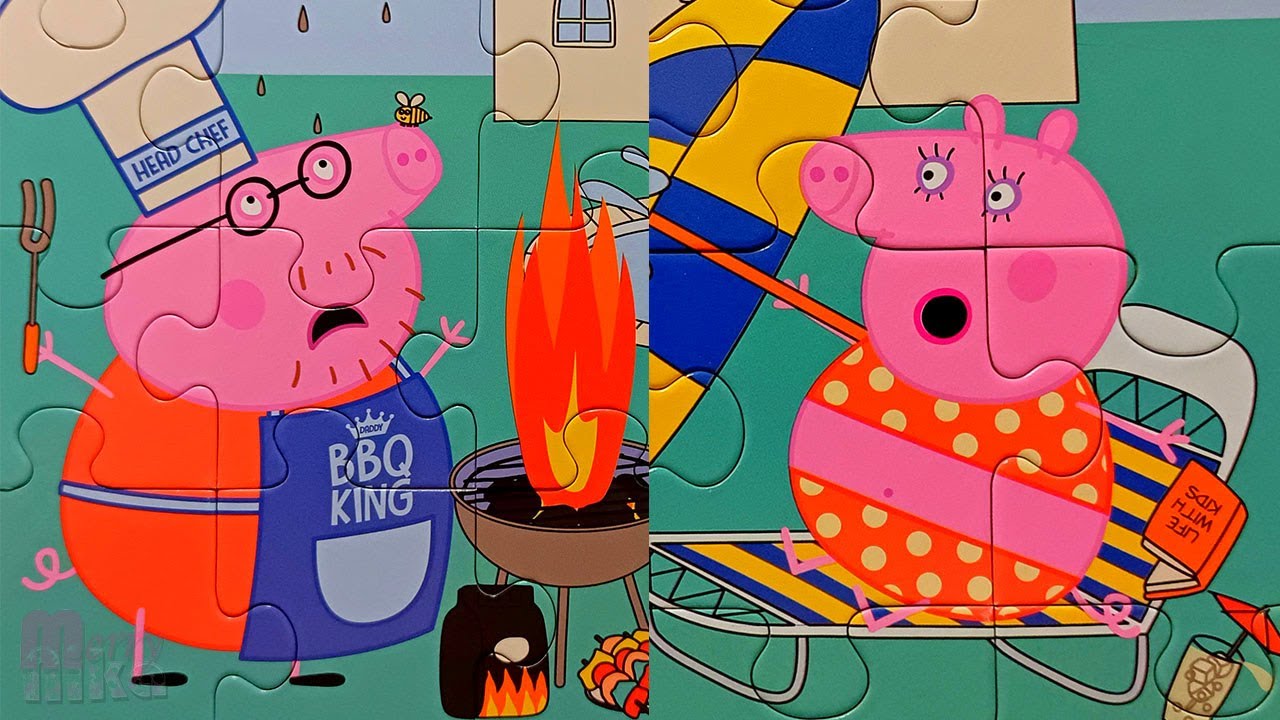 Семья Свинки Пеппы | Папа Свин и Мама Свинка | Сборник пазлов для детей Peppa Pig | Merry Nika