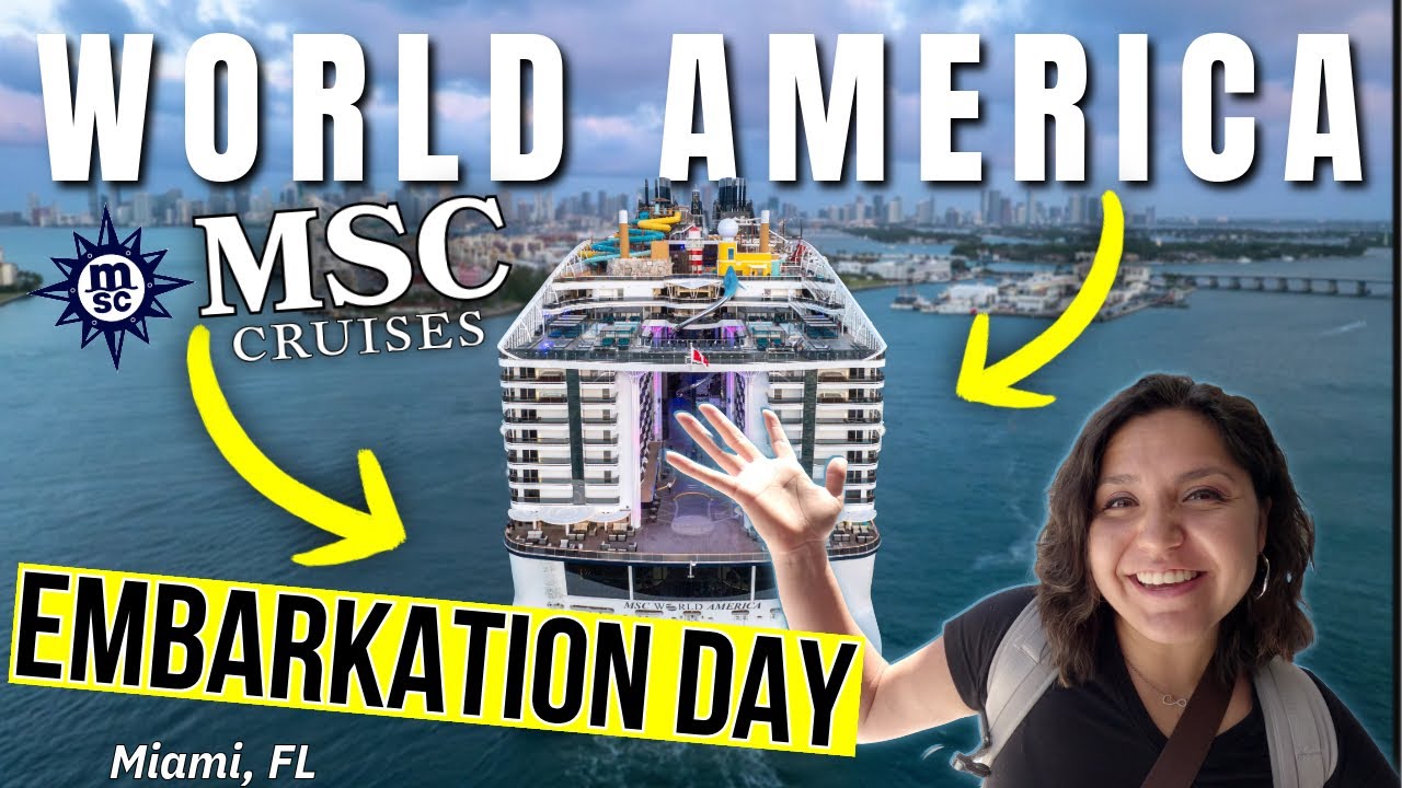 🧳🚶‍♂️Embarkation Day on MSC World America! | First Impressions & Cruise Terminal Walkthrough 🚢🌊