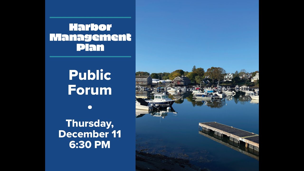Harbor Management Plan Public Forum