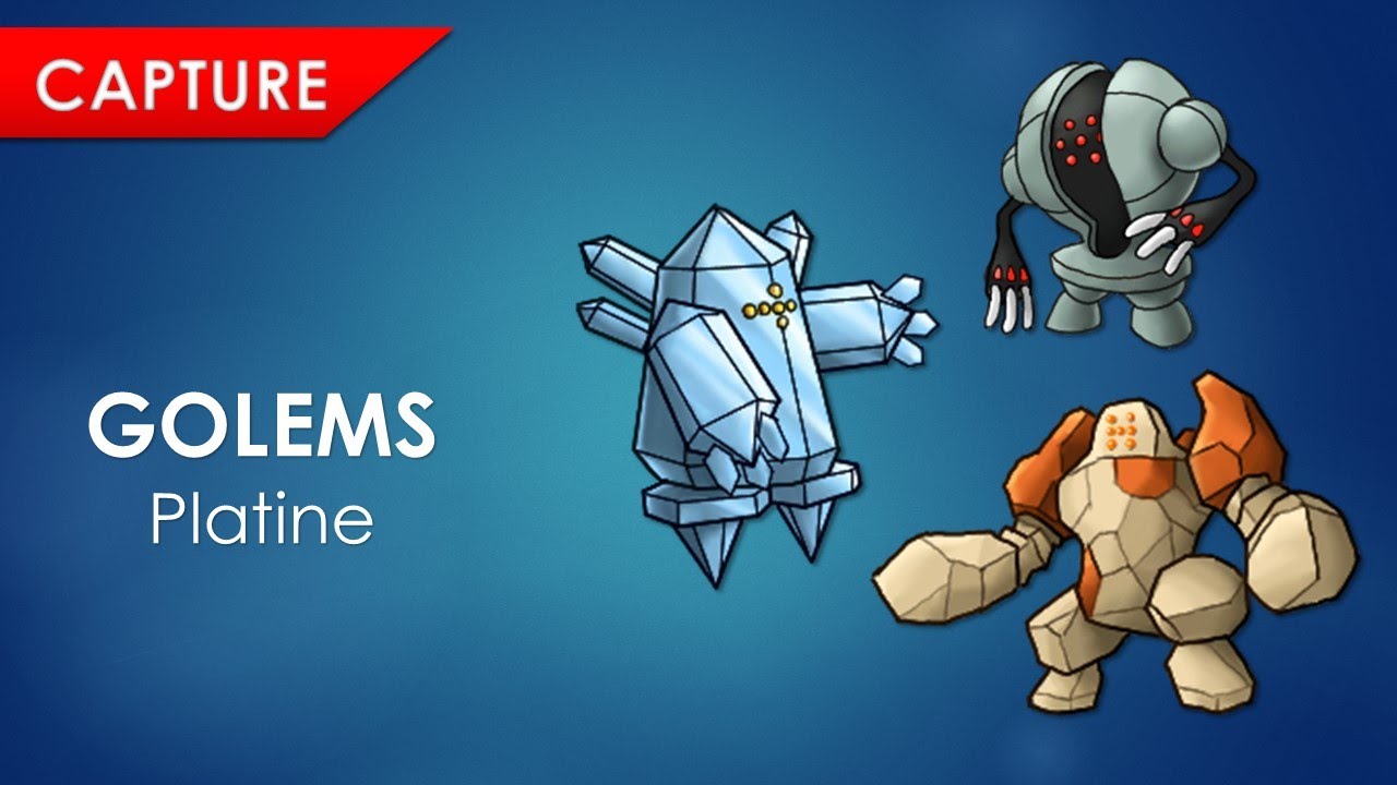 Capture de Regice, Registeel et Regirock (Golems) - Pokémon Platine