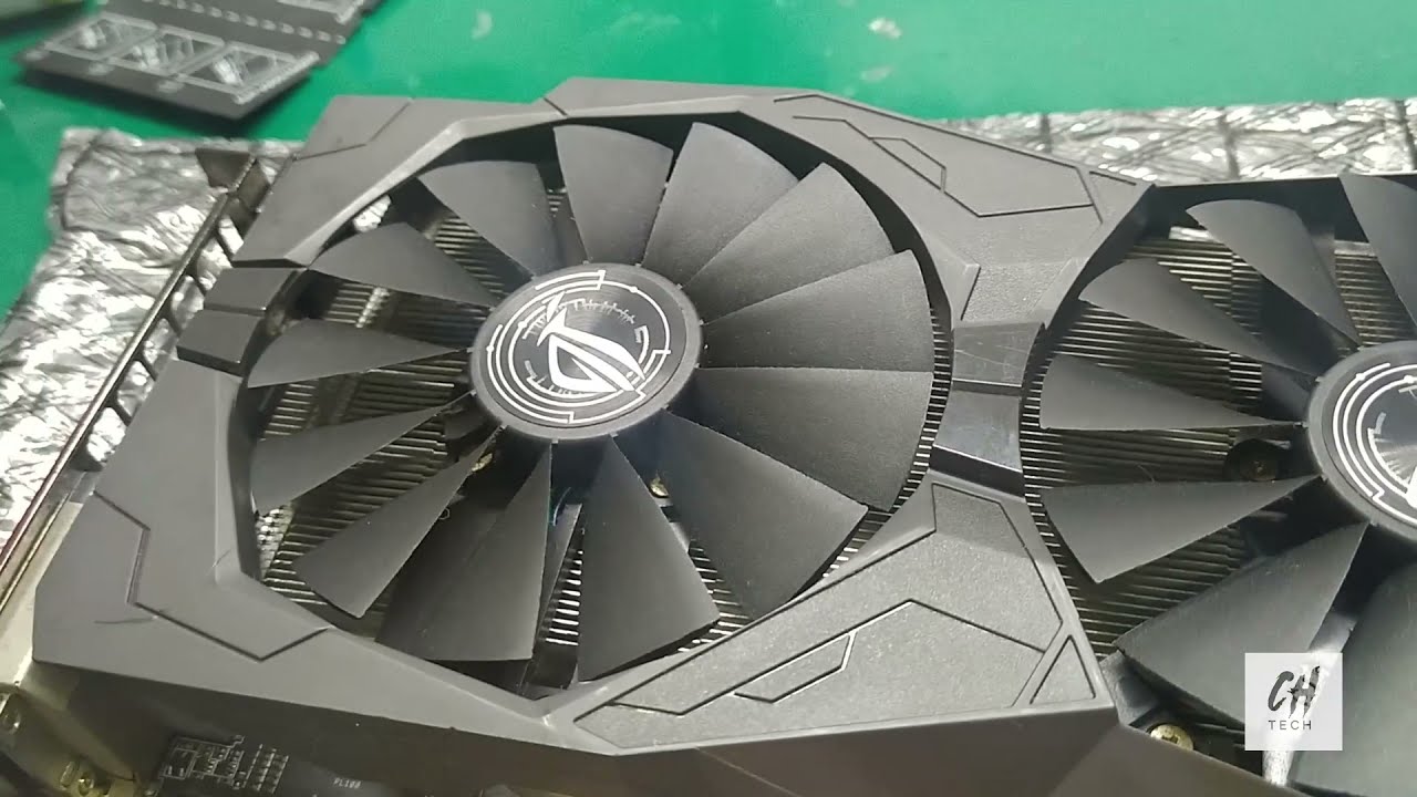 Cliente pagou por um Reballing e fizeram REFLOW(Rx 470 Asus Strix 4gb)