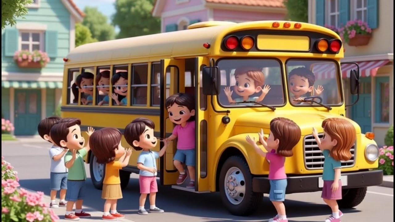 WHEELS ON THE BUS GO ROUND & ROUND - @KaBuBoo #kabuboo