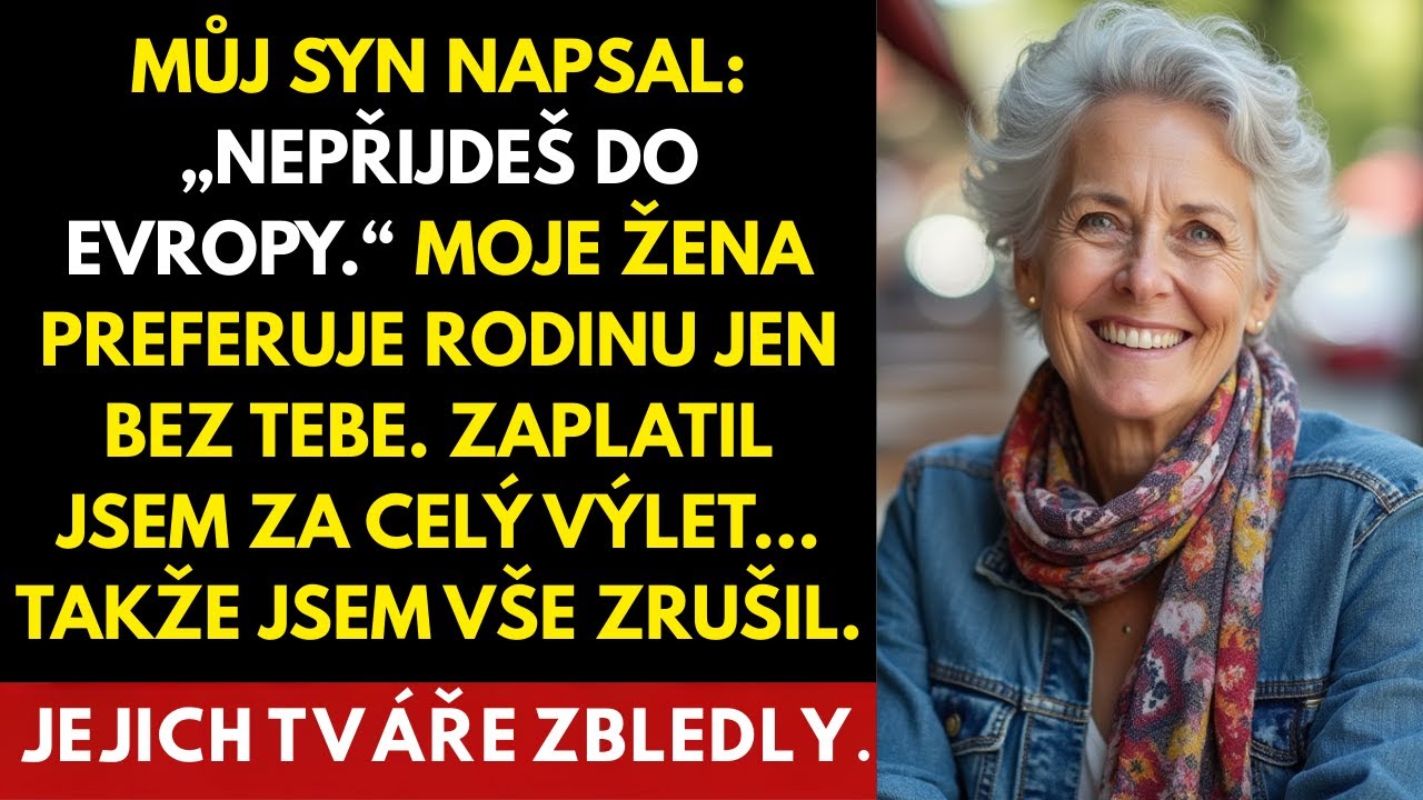 Můj syn mi poslal zprávu: ‚Nepřijdeš. Moje žena to preferuje bez tebe.‘ Tak jsem všechno zrušil.