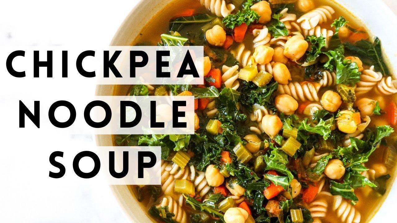 HEALTHY VEGAN CHICKPEA NOODLE SOUP | High Protein Weight Loss Meal
