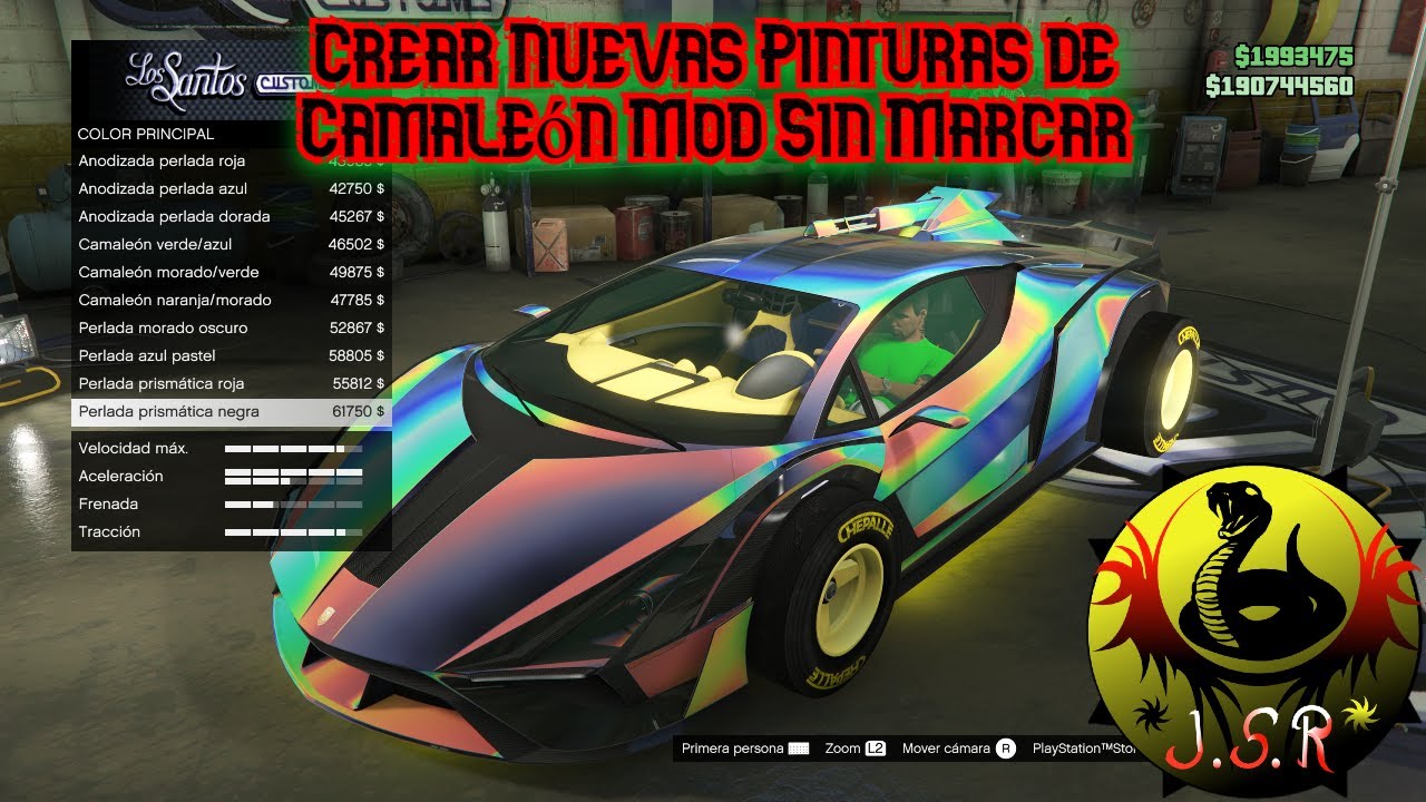 Crear Pinturas Camaleón Sin Marcar Full Mod Mejorado Sin Tocar Matrícula ni nada GTA 5 Next Gen